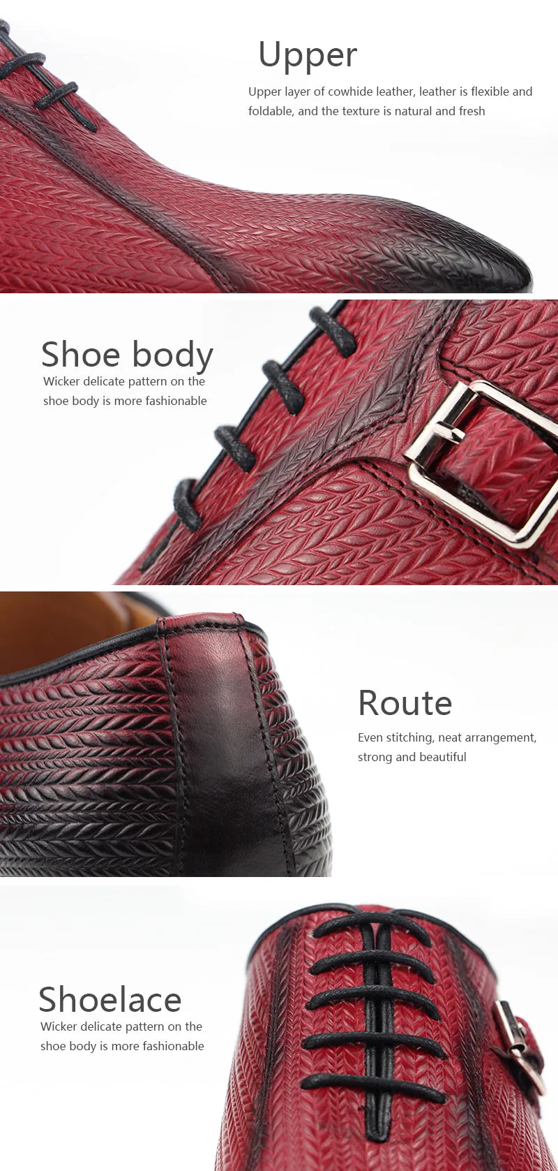 Exquisite Buckle Handmade Men's Oxford Shoes
