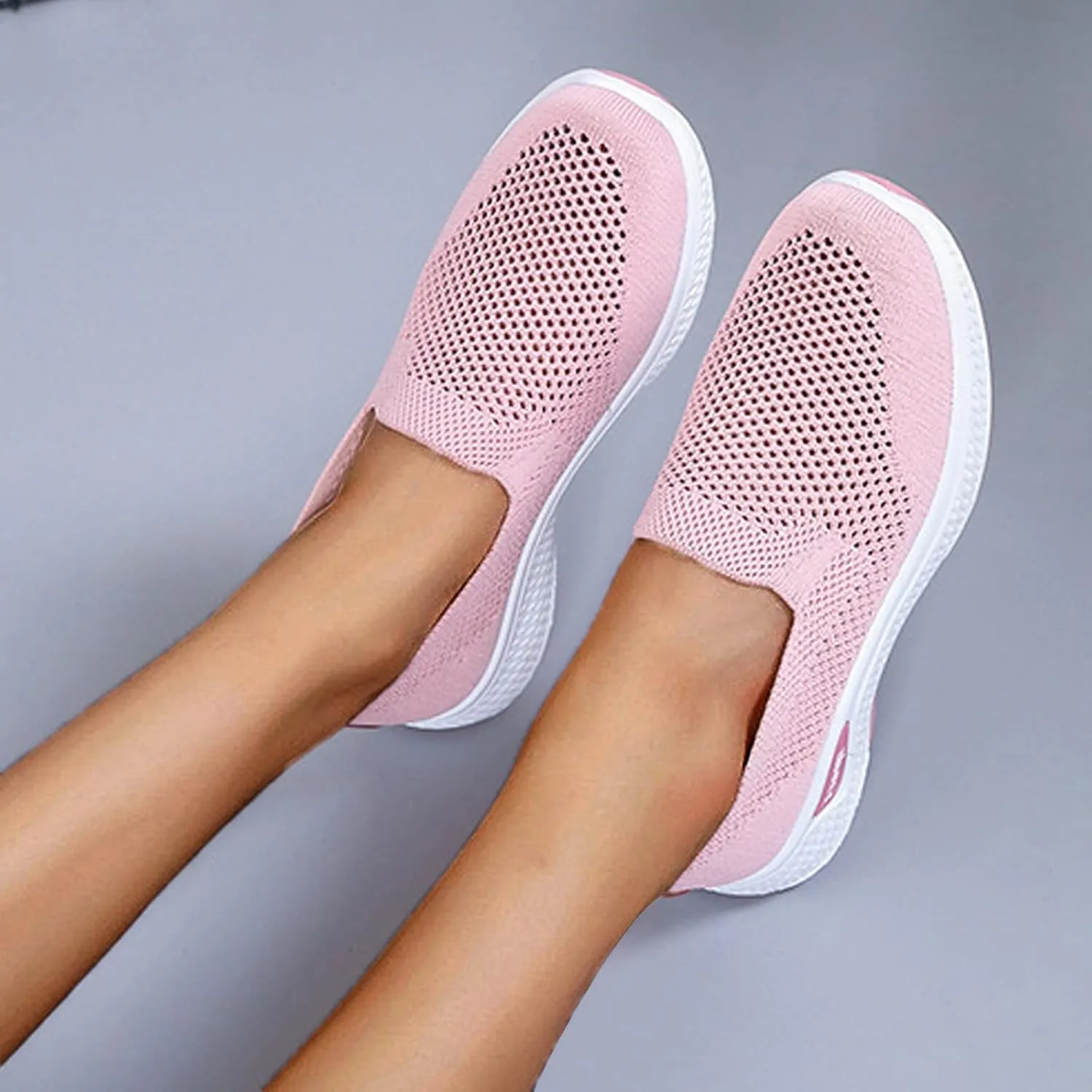 Extra Wide Shoes for Women Casual Walking Work Sneakers Ladies Wide Width Orthopedic Comfort Wear Slip on Sneakers