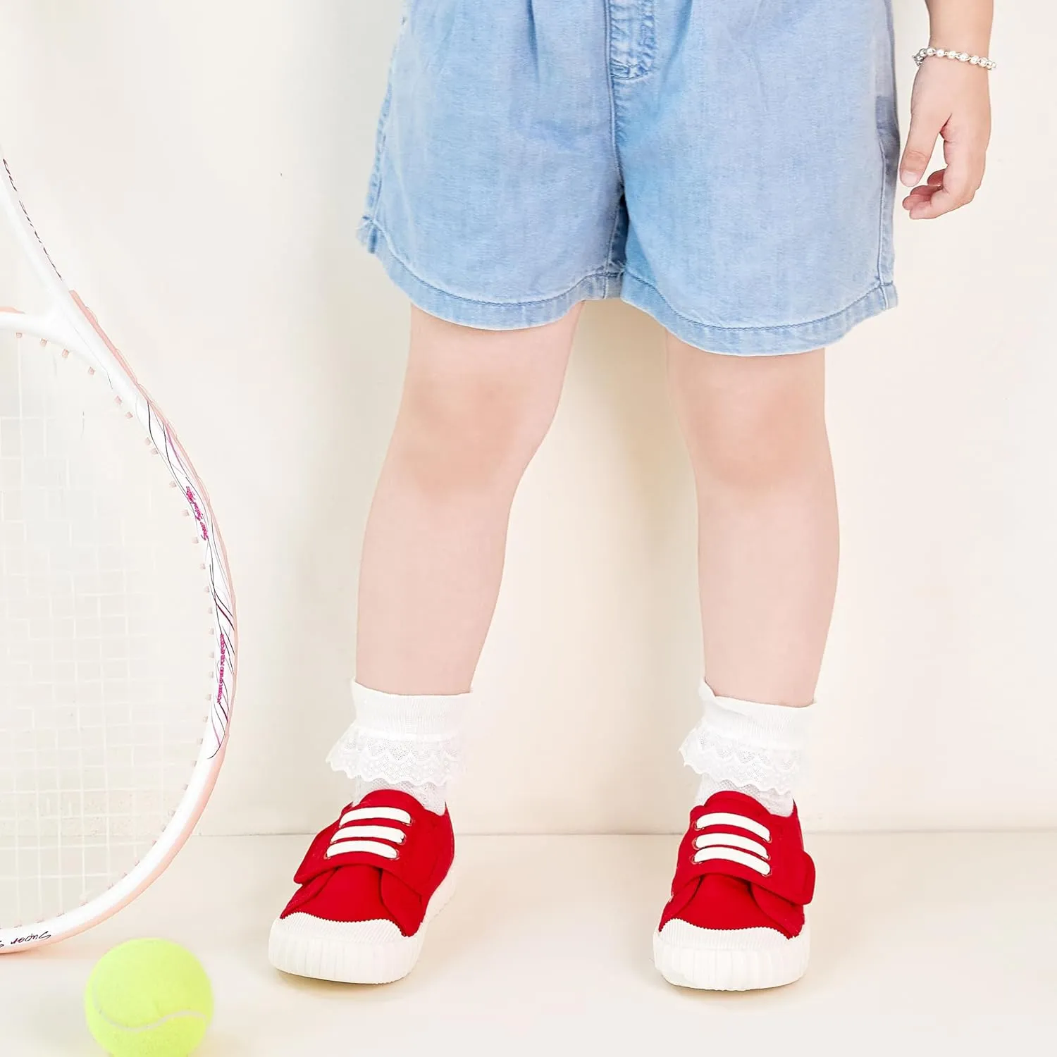Felix & Flora Toddler/Little Kid Girls Running Shoes Sports Sneakers Princess Casual Glitter Shoes.