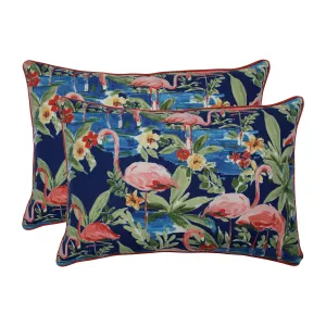 Flamingoing Lagoon Over-Sized Rectangular Throw Pillow (Set Of 2)