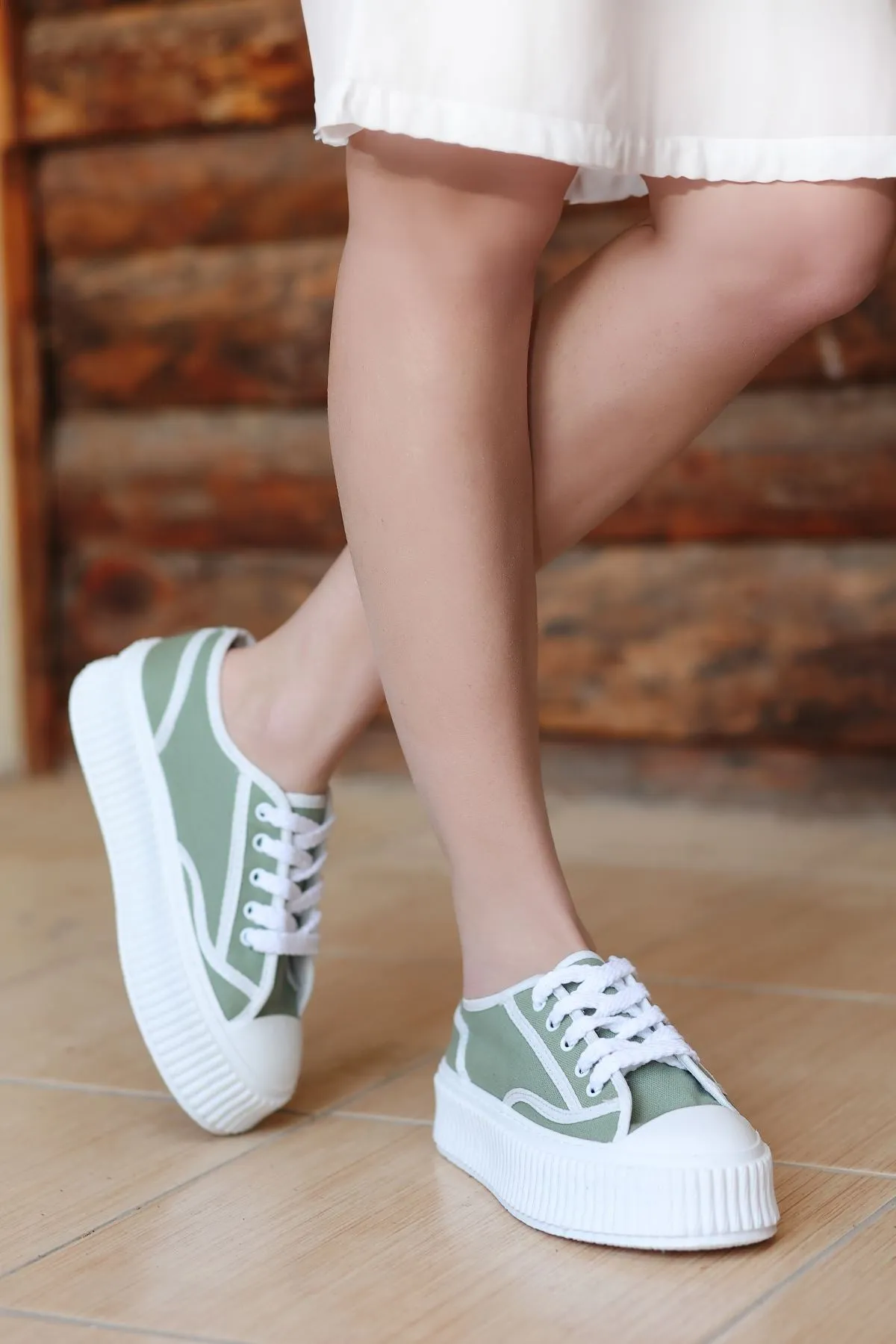 Flat Sole Casual Sport Green