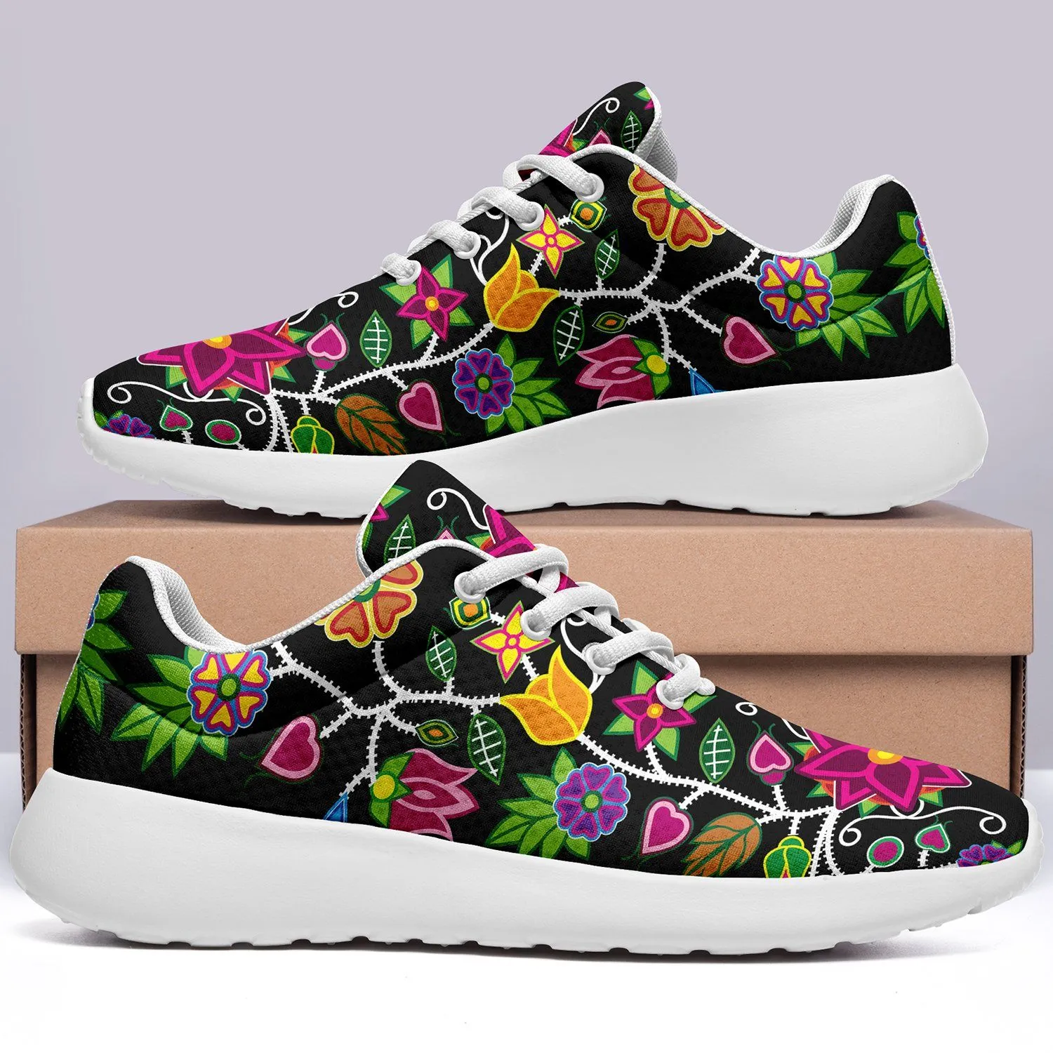 Floral Beadwork Ikkaayi Sport Sneakers