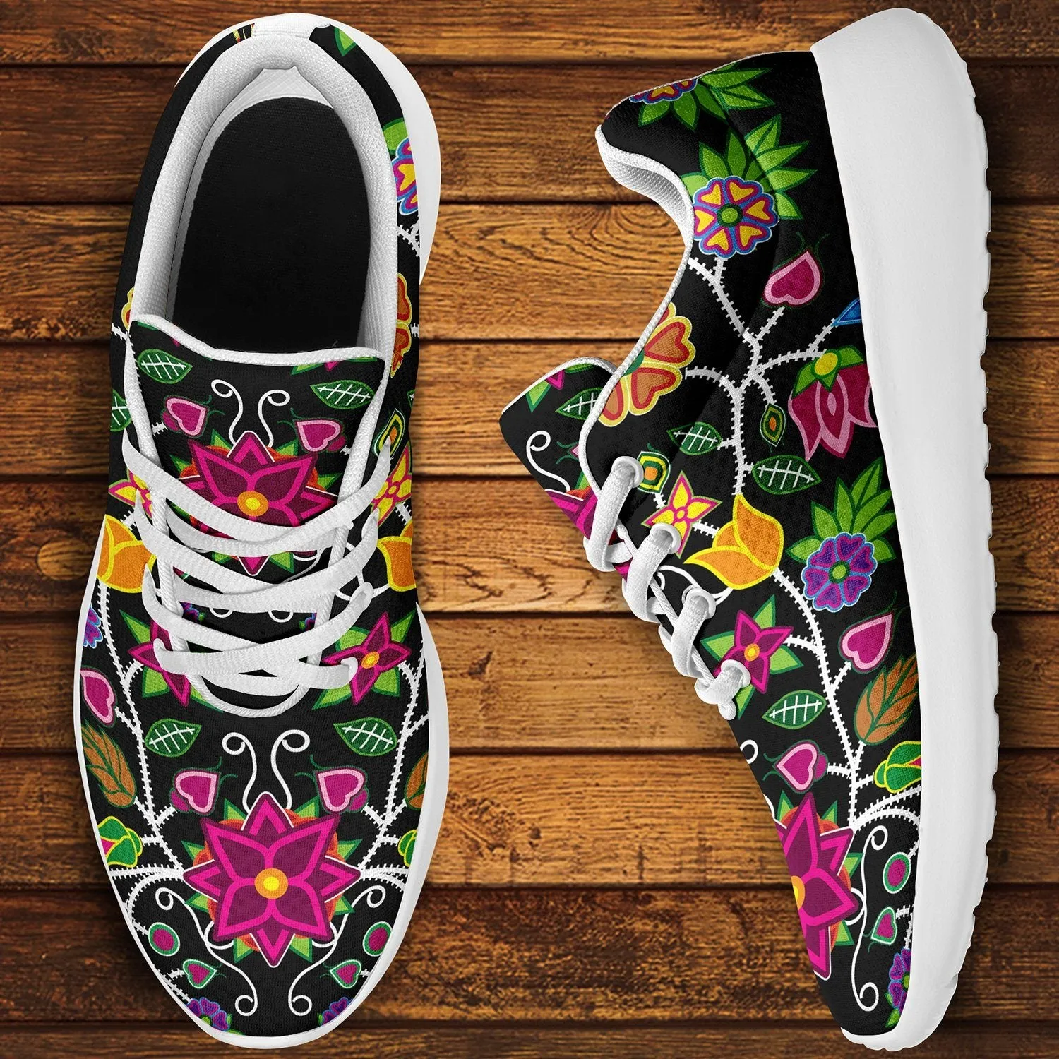 Floral Beadwork Ikkaayi Sport Sneakers