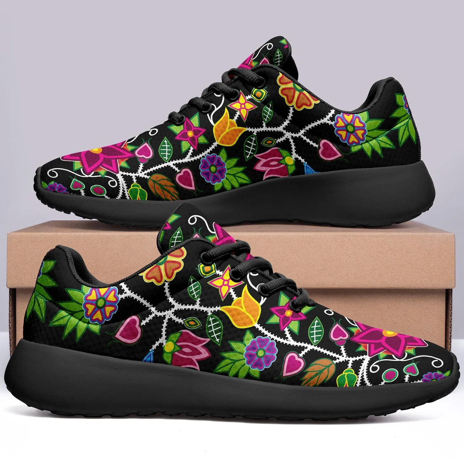 Floral Beadwork Ikkaayi Sport Sneakers