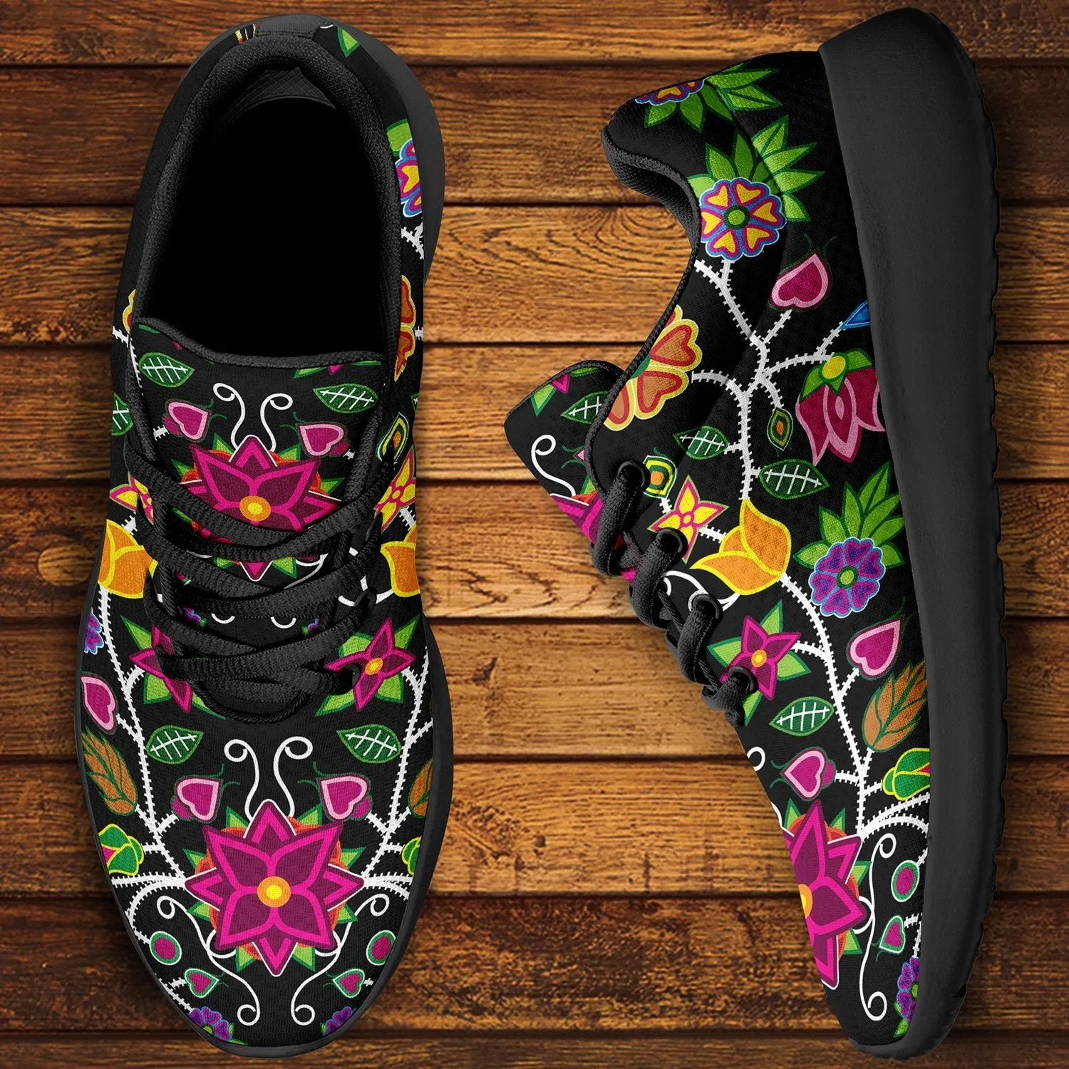 Floral Beadwork Ikkaayi Sport Sneakers