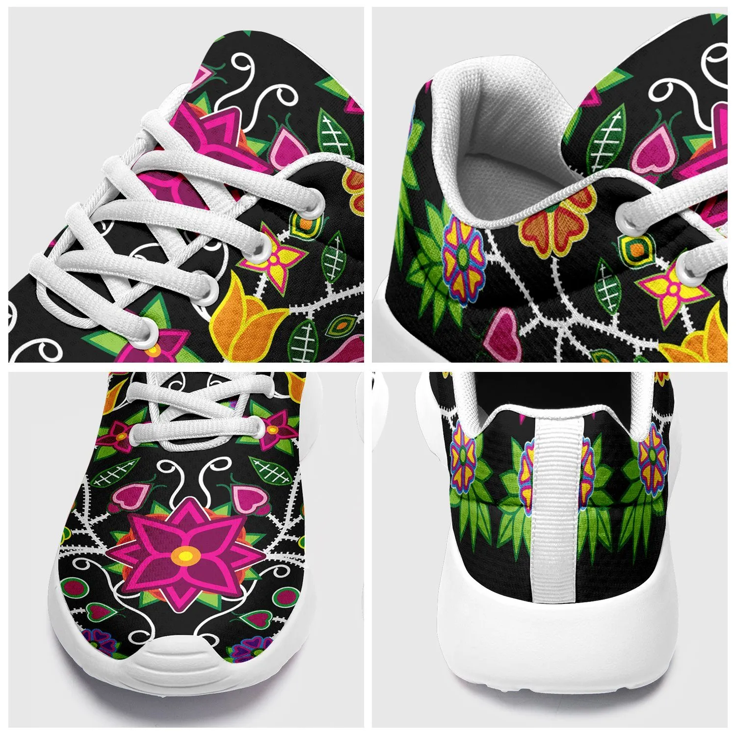 Floral Beadwork Ikkaayi Sport Sneakers