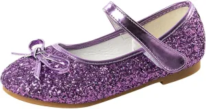 Flower Girl Dress Shoes Rhinestones Bow Mary Jane Ballet Flats for Girls Wedding Party Toddler Kids Shoes