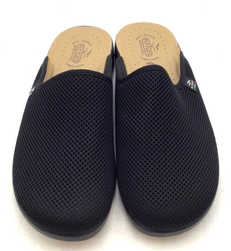 Fly Flot Men's Black Casual Clog Shoes - Size 45