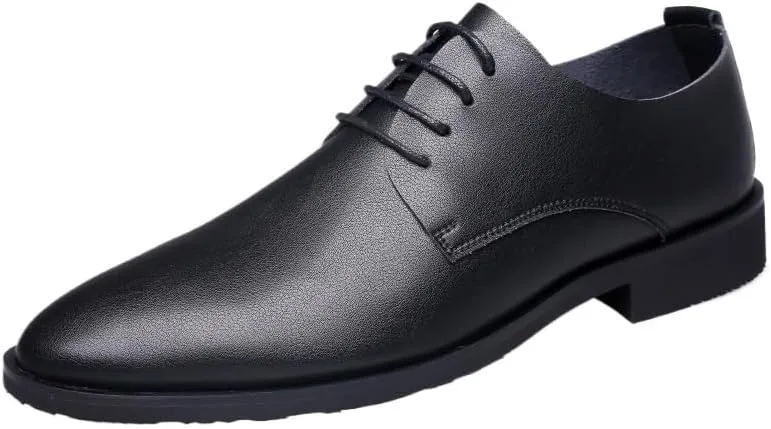 Formal Lace Up Cap Toe Leather Tuxedo Wedding Shoes Mens Comfortable Slip Resistant Low Top Oxfords