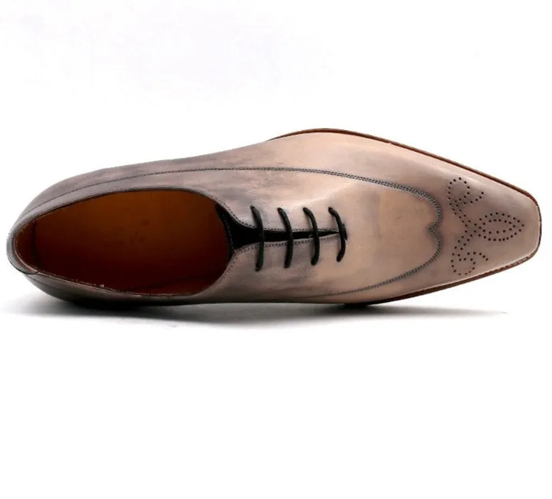 Full Grain Flat Men's Oxford Shoes