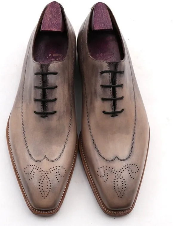 Full Grain Flat Men's Oxford Shoes