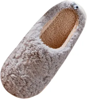 Fuzzy Bedroom Slippers for Women Sort Slip On Slipper Non Slip House Slippers for Men Indoor Cozy Winter Slipper