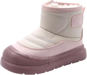 Fuzzy Snow Booties For Kids Boys Girls Toddler Childrens Side Zipper Shoes Winter Warm Ski aterproof Thick Boots