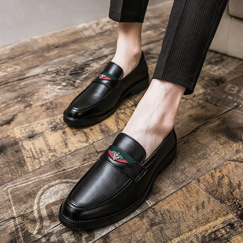 Genuine Leather Slip Men's Dress Shoes