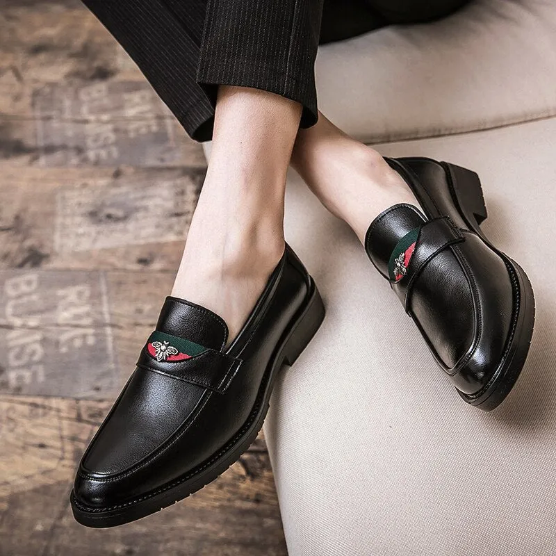 Genuine Leather Slip Men's Dress Shoes