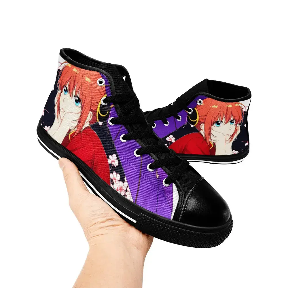 Gintama Kagura Shoes High Tops Sneakers for Kids and Adults
