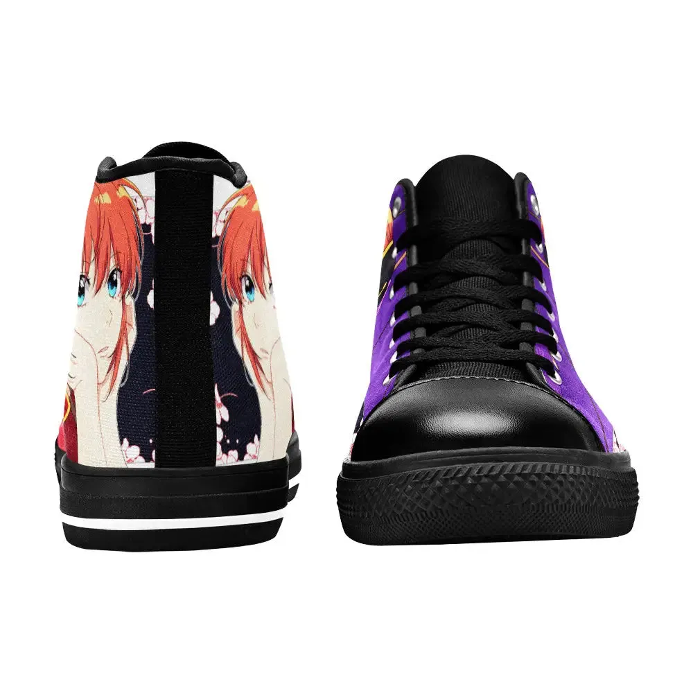 Gintama Kagura Shoes High Tops Sneakers for Kids and Adults