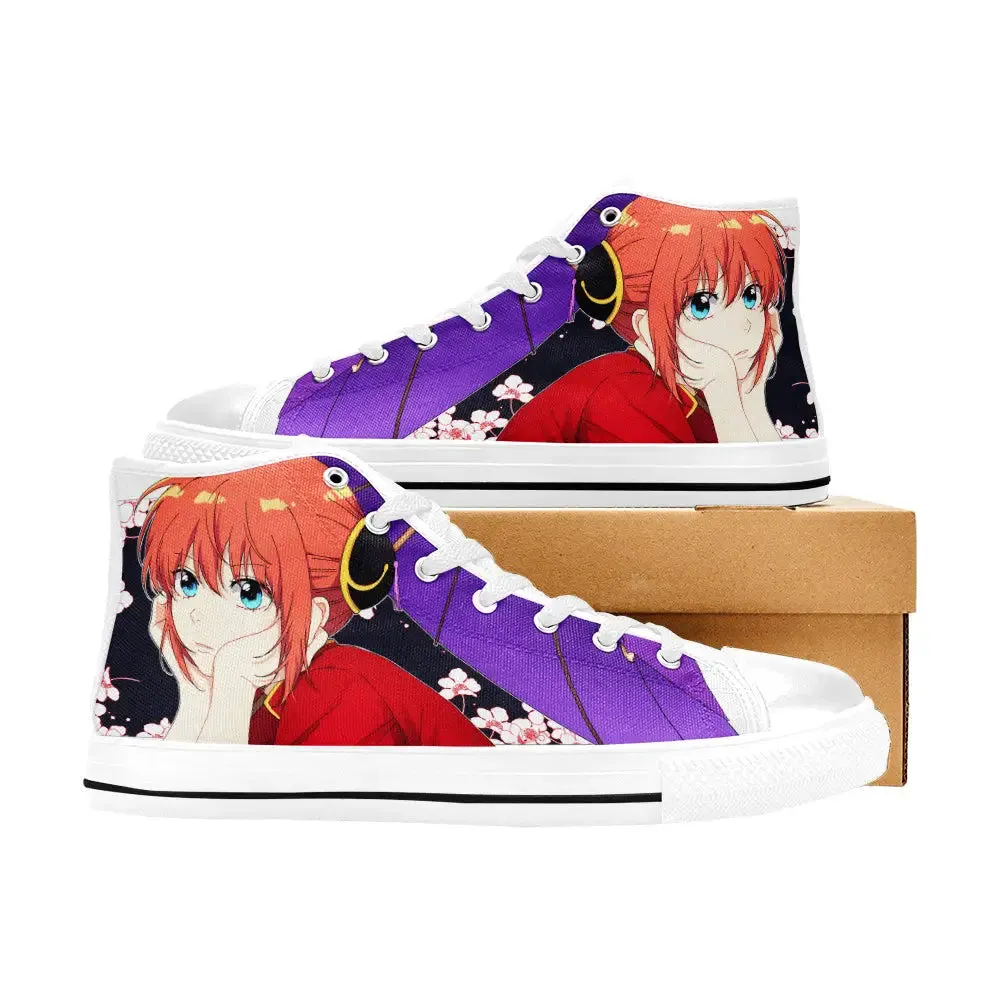 Gintama Kagura Shoes High Tops Sneakers for Kids and Adults
