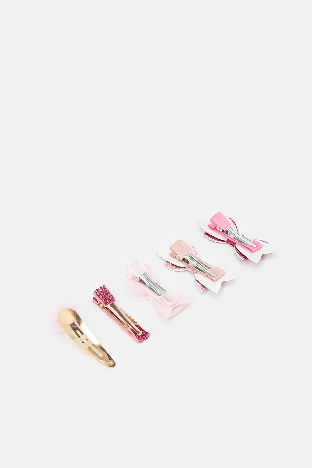 Girls Assorted Bow Hair Clip Set (Pack of 5)