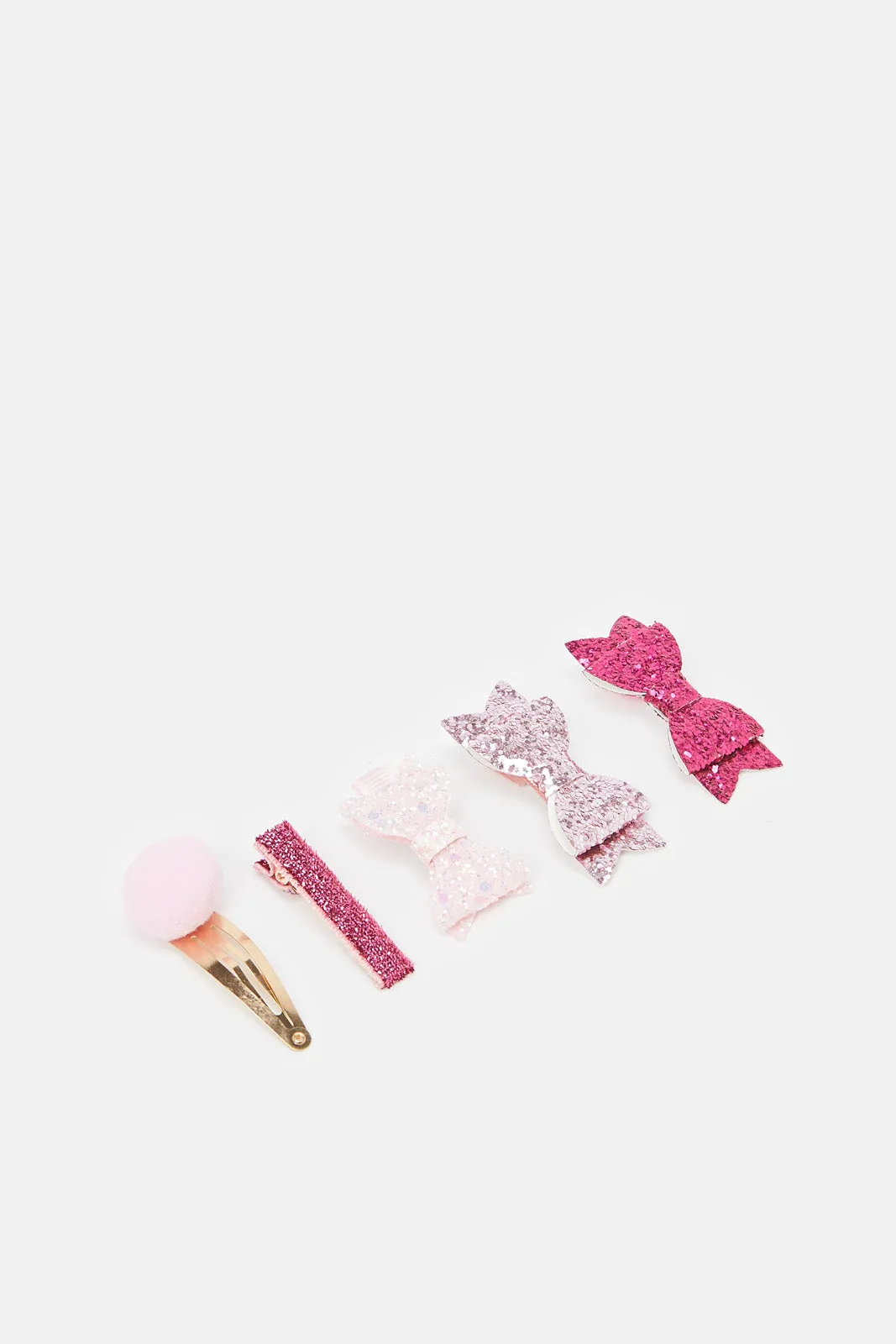 Girls Assorted Bow Hair Clip Set (Pack of 5)