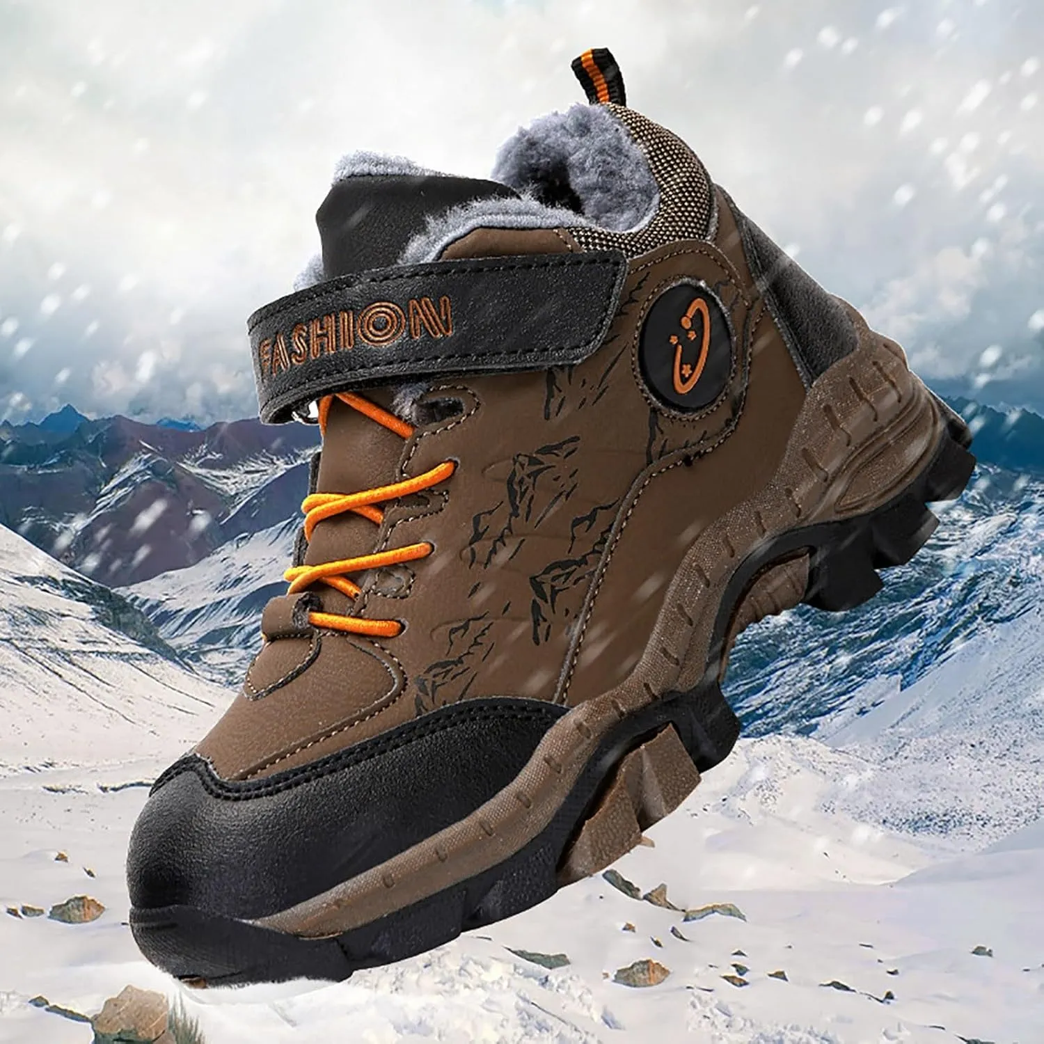 Girls Boots Glitter Boots Lace up Lug Sole Side Zipper Outdoor Booties Comfort Short Ankle Boots