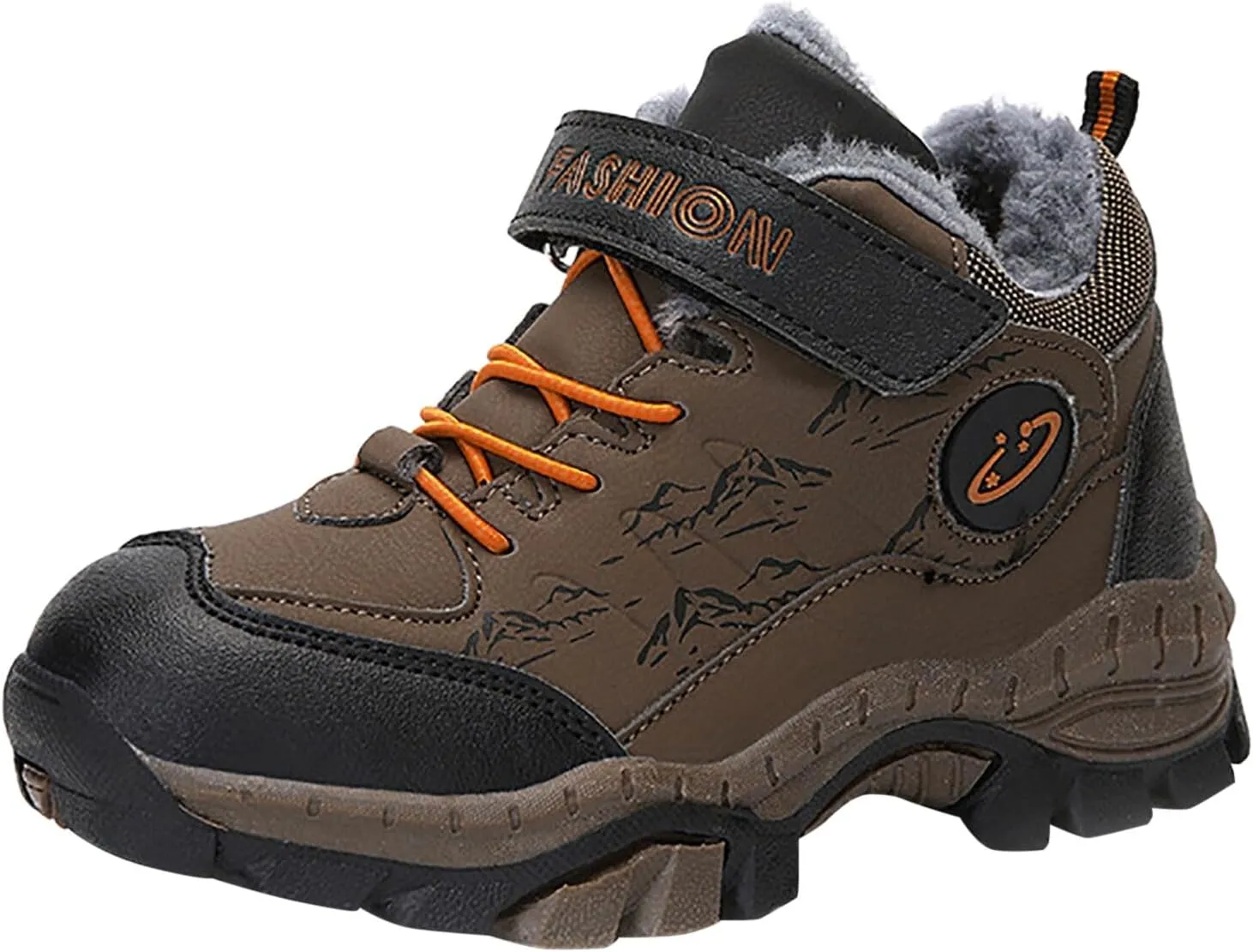 Girls Boots Glitter Boots Lace up Lug Sole Side Zipper Outdoor Booties Comfort Short Ankle Boots