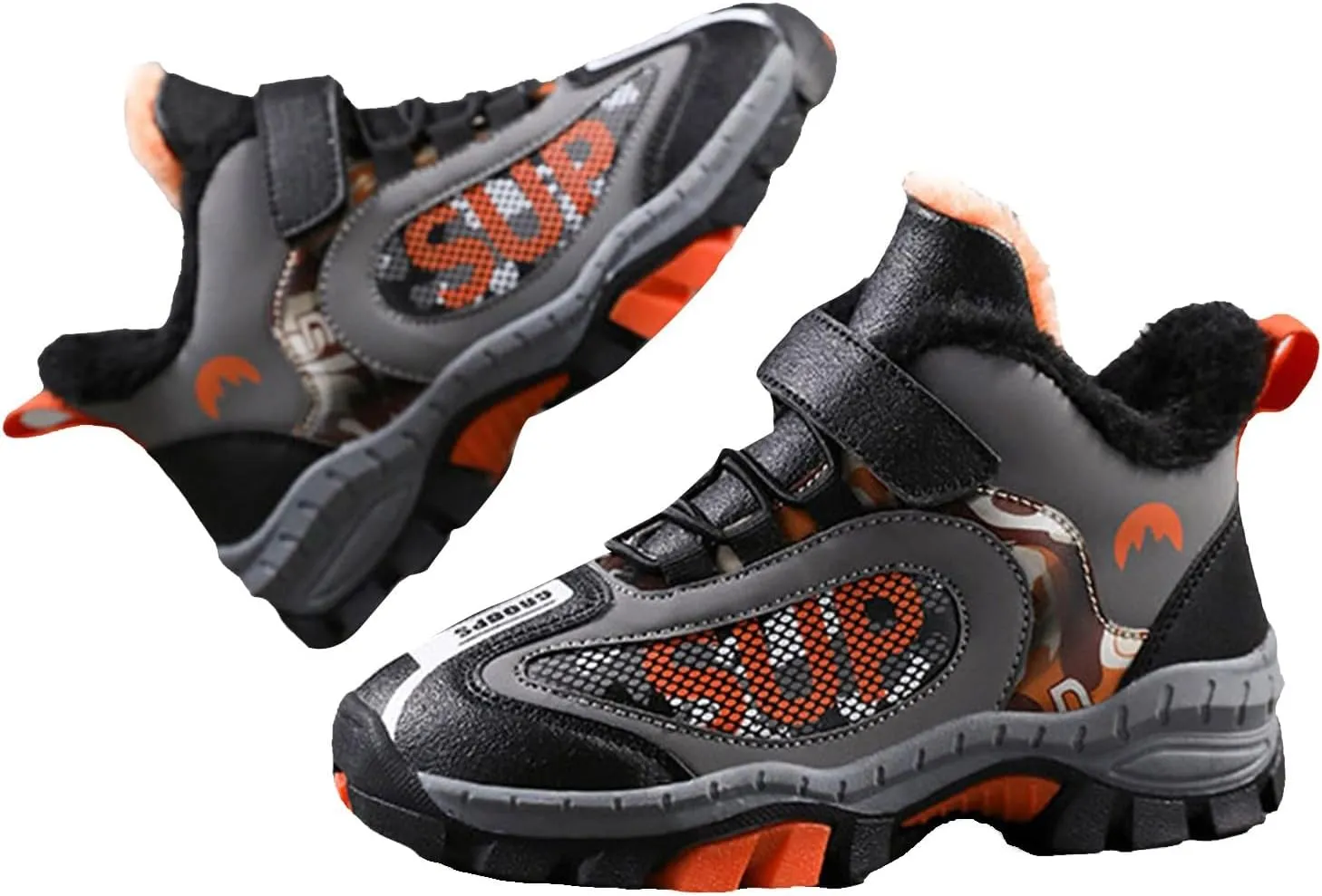 Girls Boys Kids Snow Boots Waterproof Non Slip Outdoor Winter Shoes Plush Lined Walking Shoes
