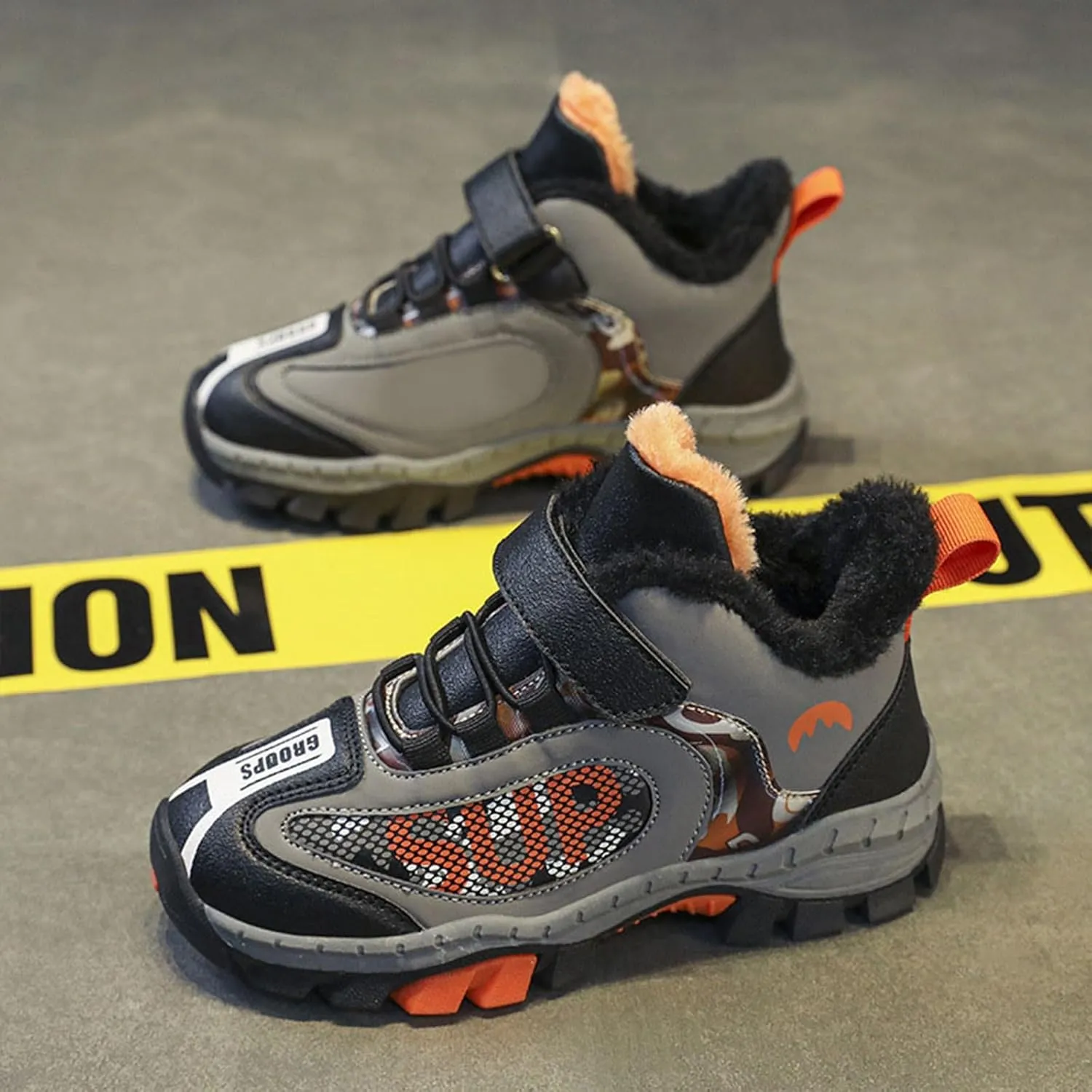 Girls Boys Kids Snow Boots Waterproof Non Slip Outdoor Winter Shoes Plush Lined Walking Shoes