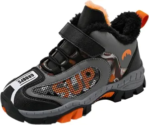Girls Boys Kids Snow Boots Waterproof Non Slip Outdoor Winter Shoes Plush Lined Walking Shoes