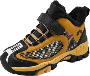 Girls Boys Kids Snow Boots Waterproof Non Slip Outdoor Winter Shoes Plush Lined Walking Shoes