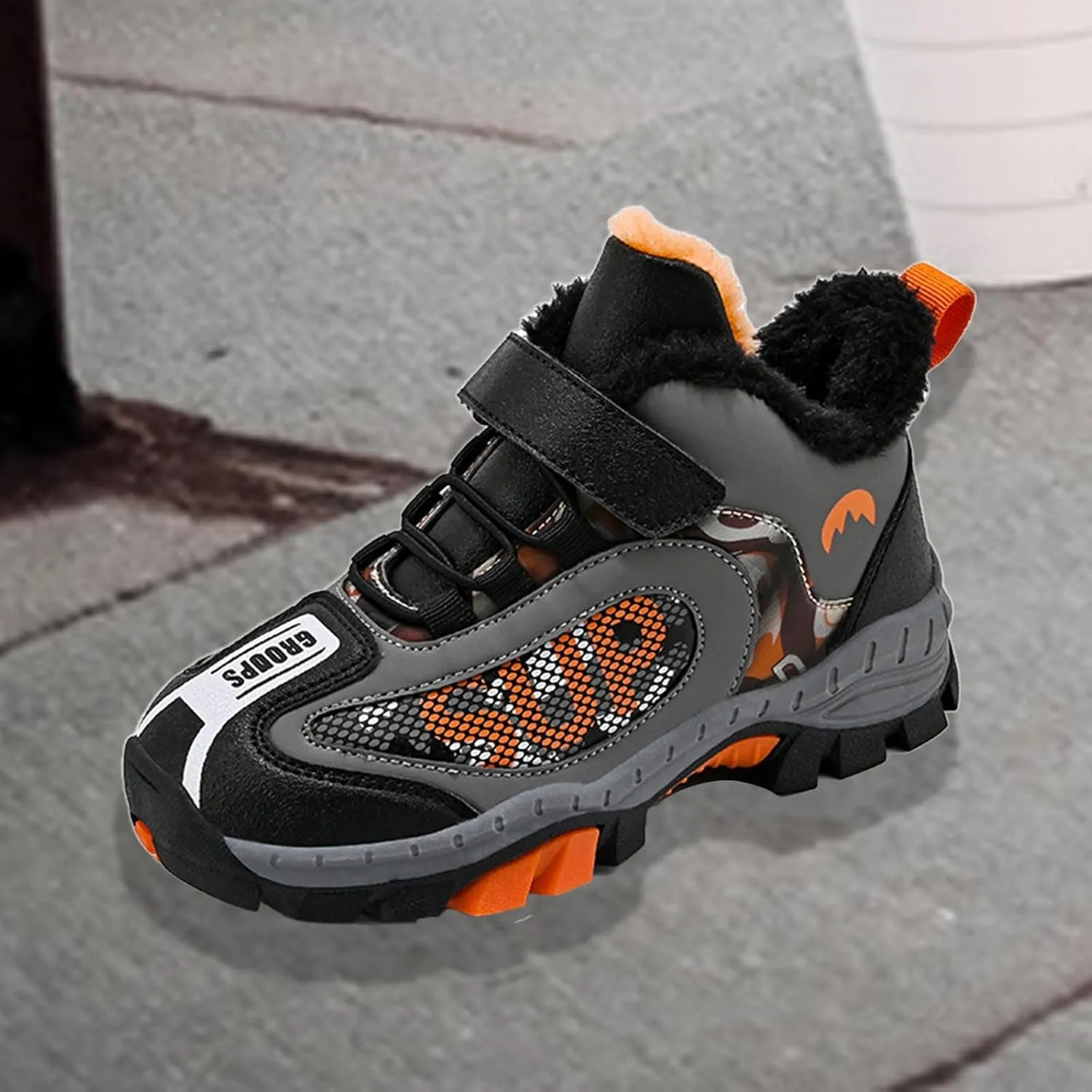 Girls Boys Kids Snow Boots Waterproof Non Slip Outdoor Winter Shoes Plush Lined Walking Shoes