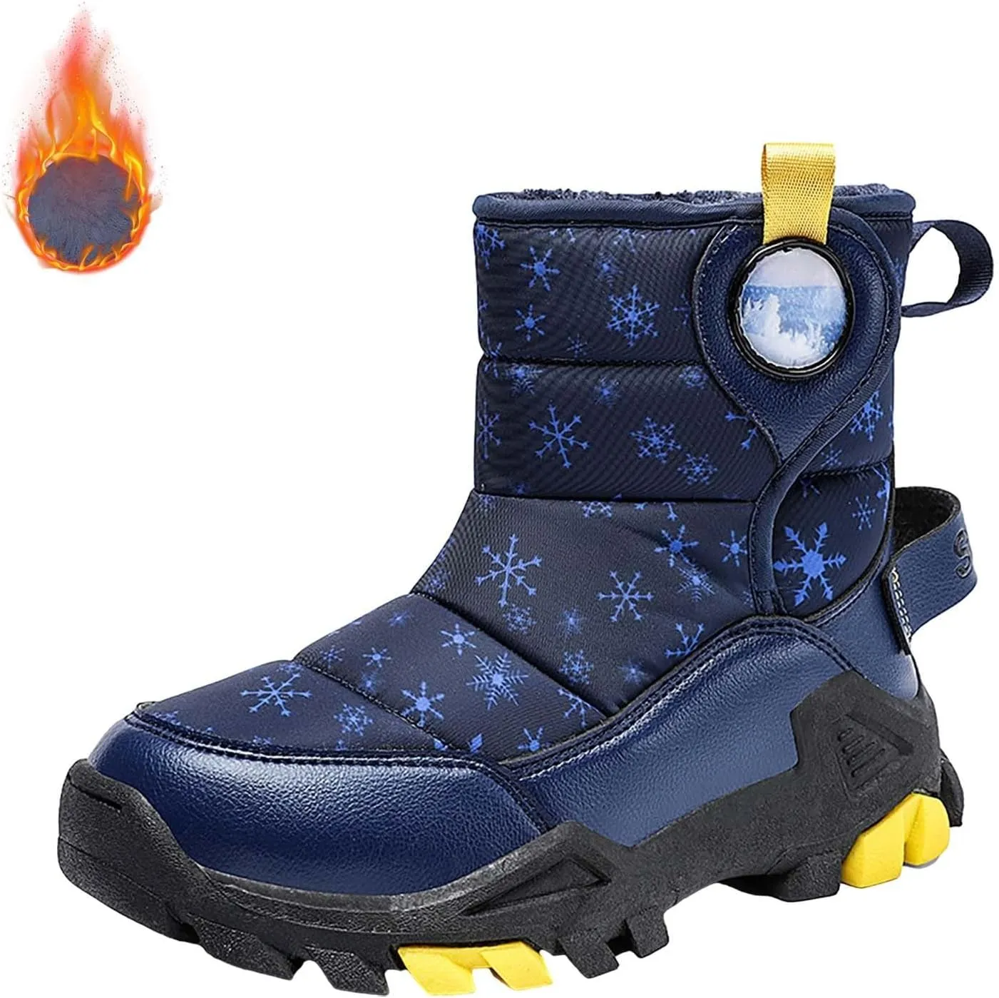 Girls Boys Snow Boots Outdoor Warm Comfortable Non Slip Mid Calf Padded Small Big Kids Winter Girls Rain Boots Size 1