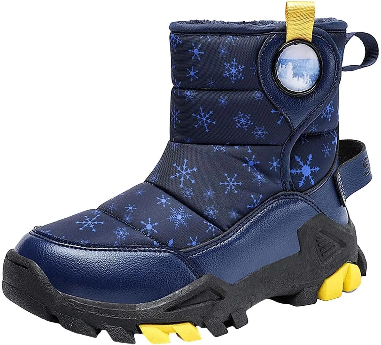 Girls Boys Snow Boots Outdoor Warm Comfortable Non Slip Mid Calf Padded Small Big Kids Winter Girls Rain Boots Size 1