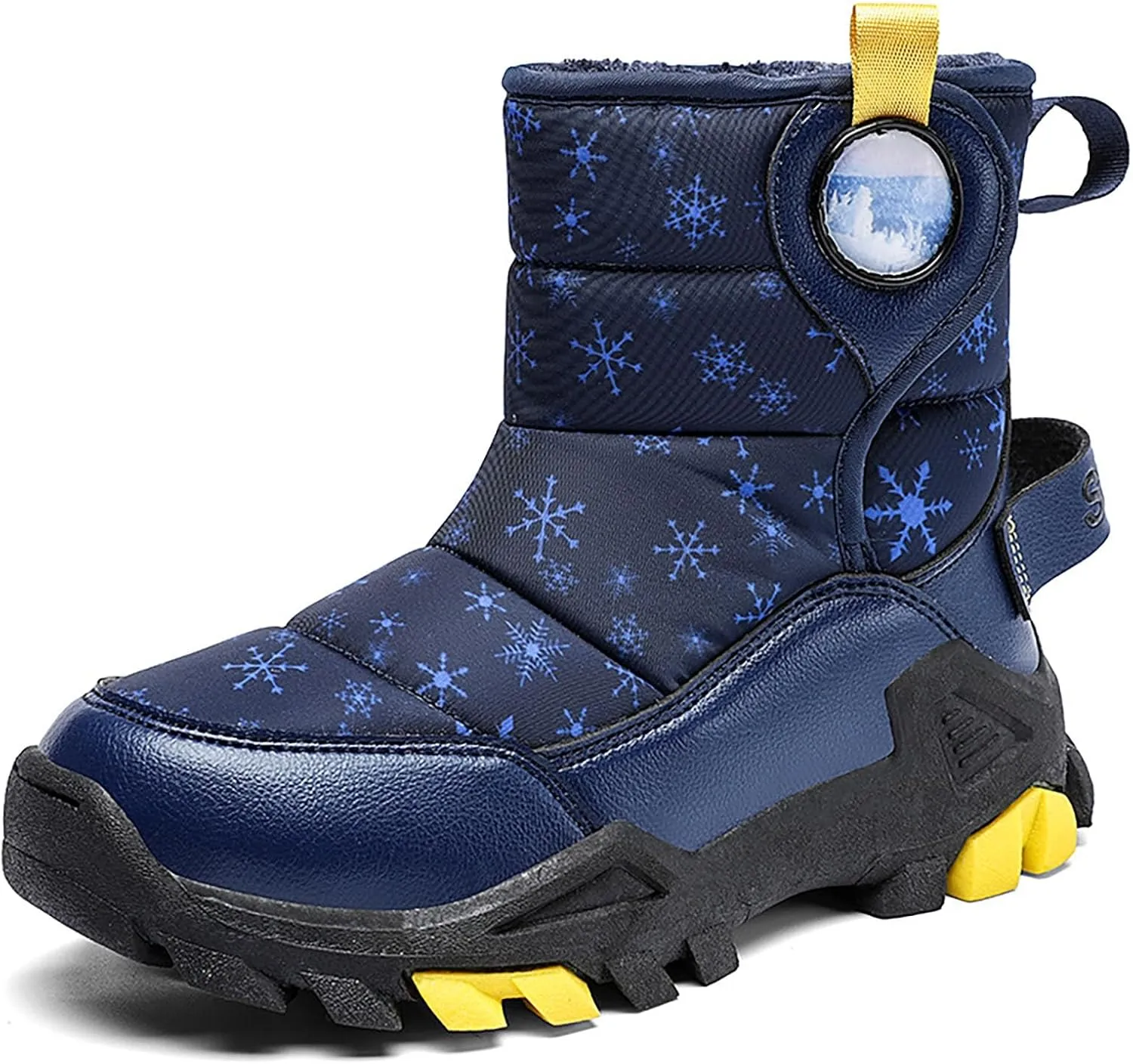 Girls Boys Snow Boots Outdoor Warm Comfortable Non Slip Mid Calf Padded Small Big Kids Winter Girls Rain Boots Size 1