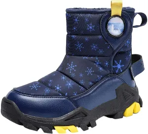 Girls Boys Snow Boots Outdoor Warm Comfortable Non Slip Mid Calf Padded Small Big Kids Winter Girls Rain Boots Size 1
