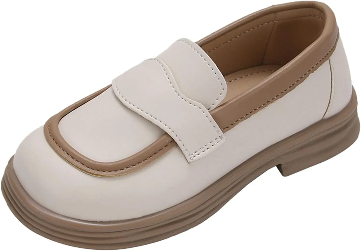 Girls Dress Shoes Chunky Loafers for Girl Platform Loafers School Uniform Slip On Shoes School Shoes for Teen Girls