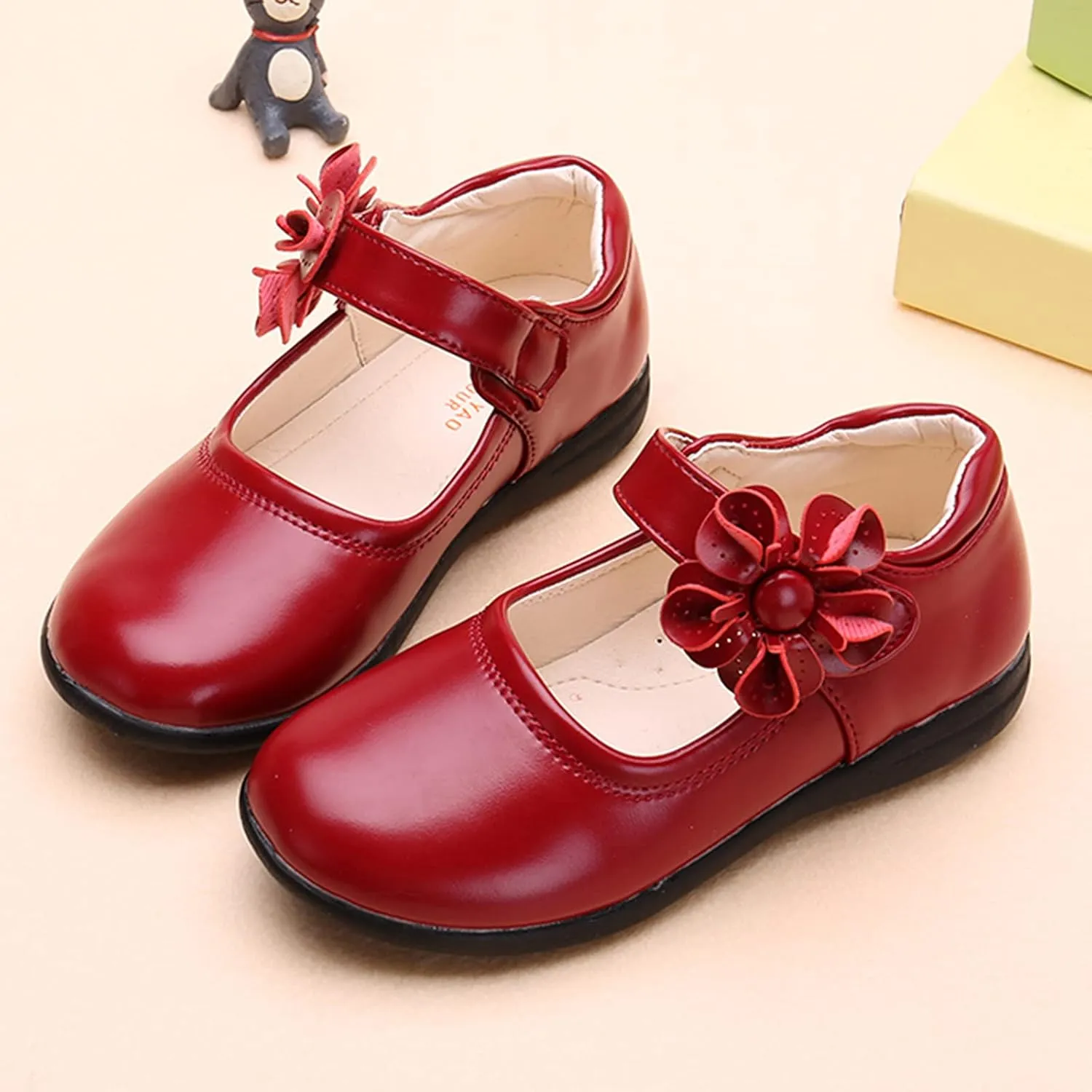 Girls Dress Shoes Toddler Girls School Uniform Shoes Mary Jane Flower Girl Ballet Flats for Wedding Party