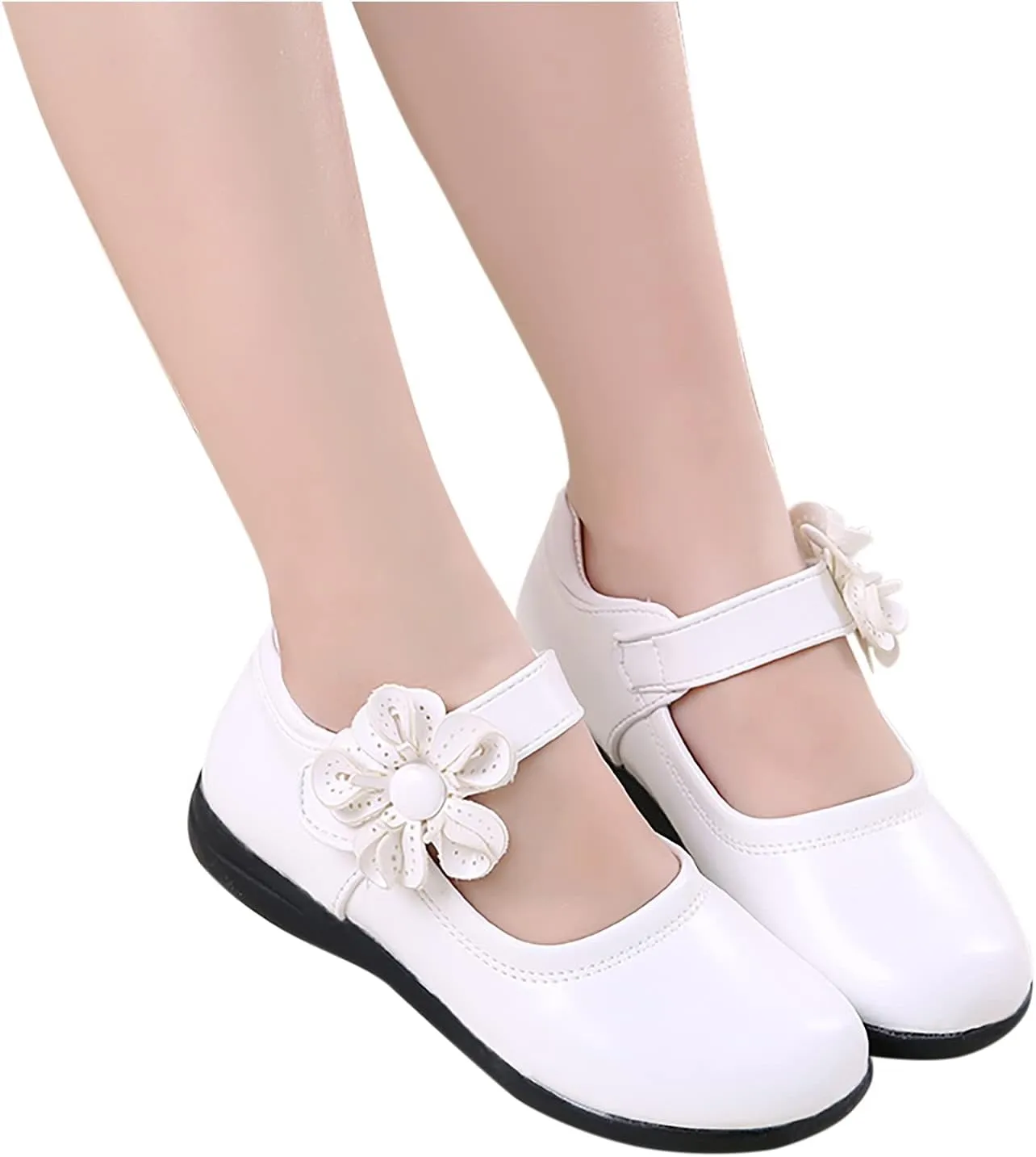 Girls Dress Shoes Toddler Girls School Uniform Shoes Mary Jane Flower Girl Ballet Flats for Wedding Party