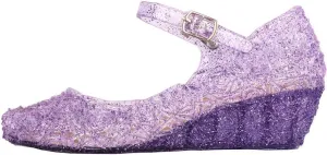 Girls Jelly Sandals Cosplay Dress Up Mary Jane Flats Heels Dance Party Birthday Single Shoes for Kids Toddler
