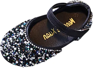 Girls Mary Jane Dress Shoes Rhinestones Flower Girl Wedding Party Shoes Ballet Flats Toddler Sandals
