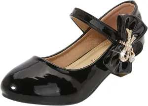 Girls Patent Leather Dress Shoes Low Heels Toddler Mary Jane Shoes Flower Girl Shoes for Little Girls Dress Shoes