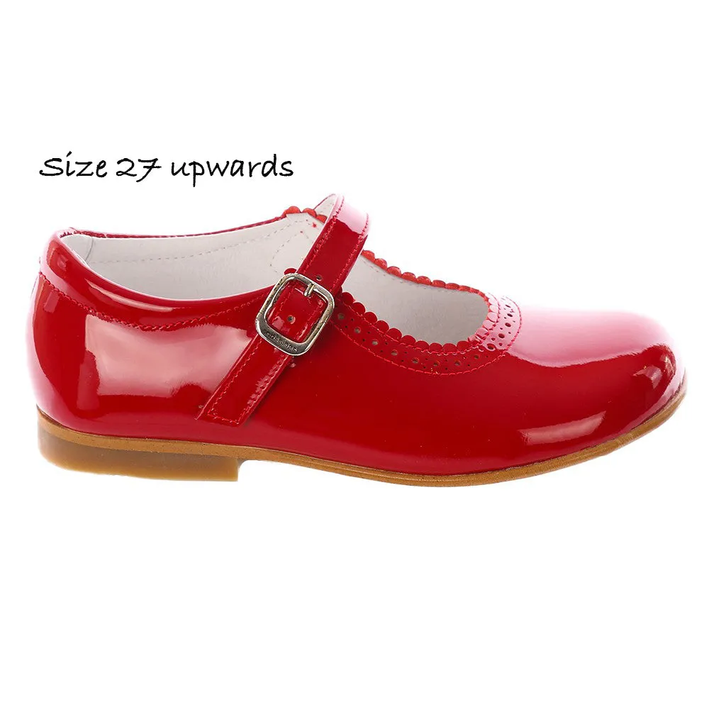 Girls Red Patent Mary Jane Shoe