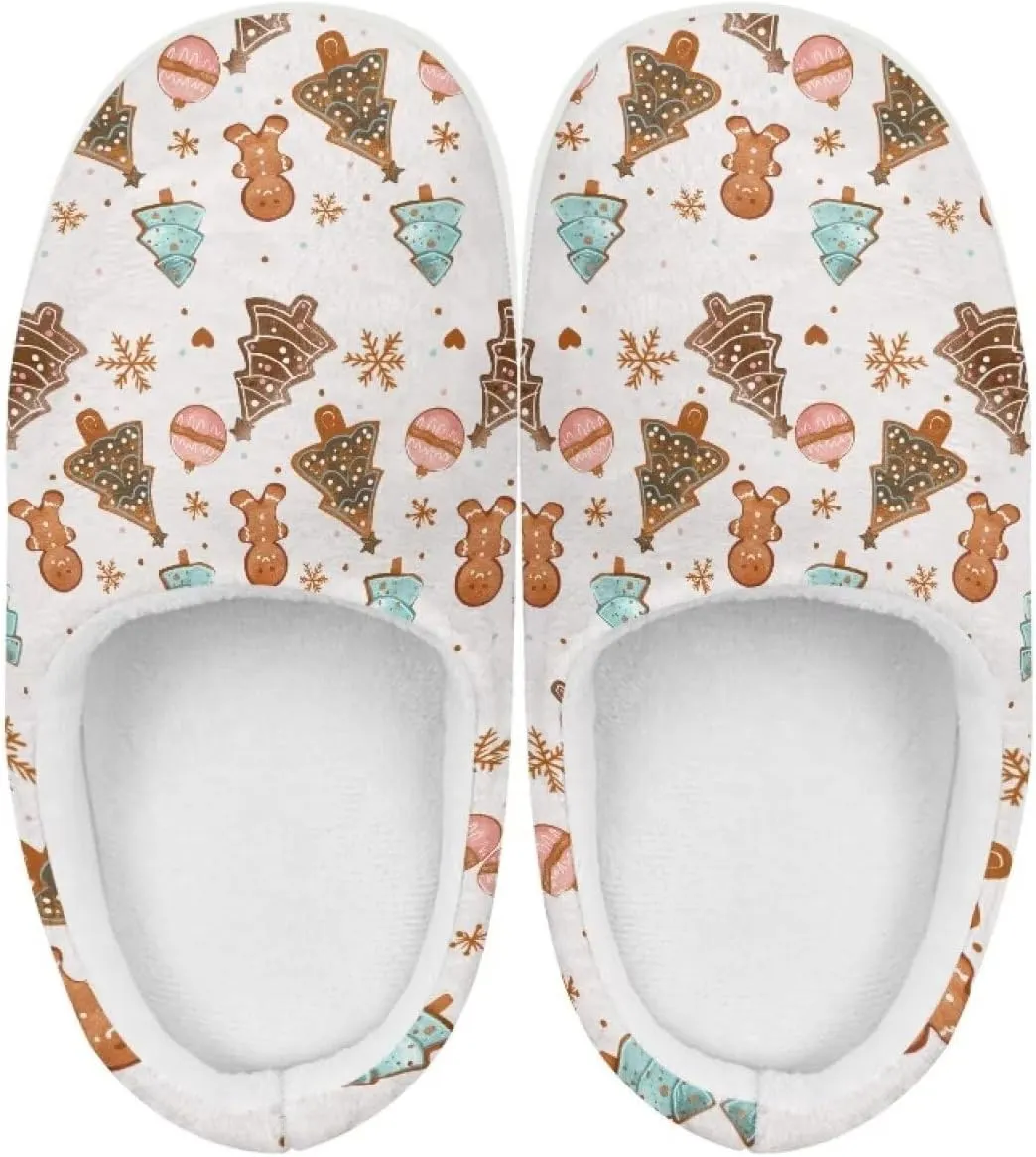 GOSTONG Kids Winter Slippers Warm Fuzzy Lining Cosy Home Slippers Girls Boys Easy Slip-ins Non Slip Kids Shoes White US 9-15