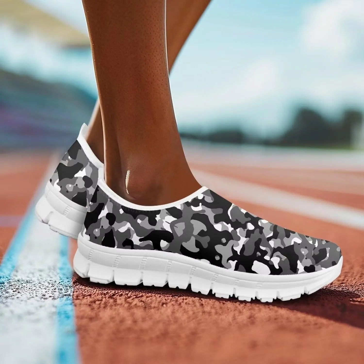 GOSTONG Sneakers for Men Non Slip Soft Sole Comfort Running Outdoor Sneakers Breathable Cool Mesh Gym Shoes White 5 to 14
