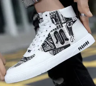 Graffiti High Top Men's Casual  Shoes