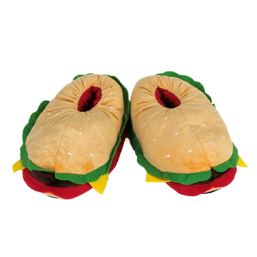 Hamburger Novelty Slippers JulesRoche Funny Cozy Non-Slip Design