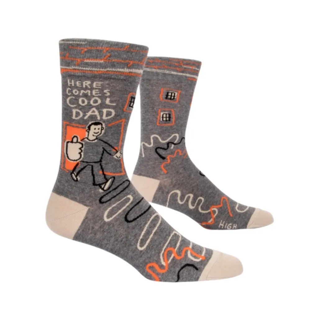 Here Comes Cool Dad Crew Socks - Mens