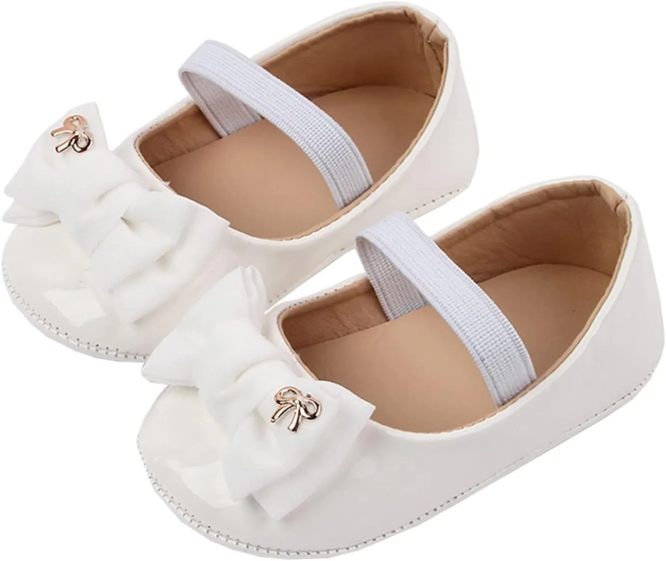 Infant Baby Girl Mary Jane Dress Shoes Ballet Flats for Girl Wedding Party School Shoes Bowknot Girls Dress up Shoes
