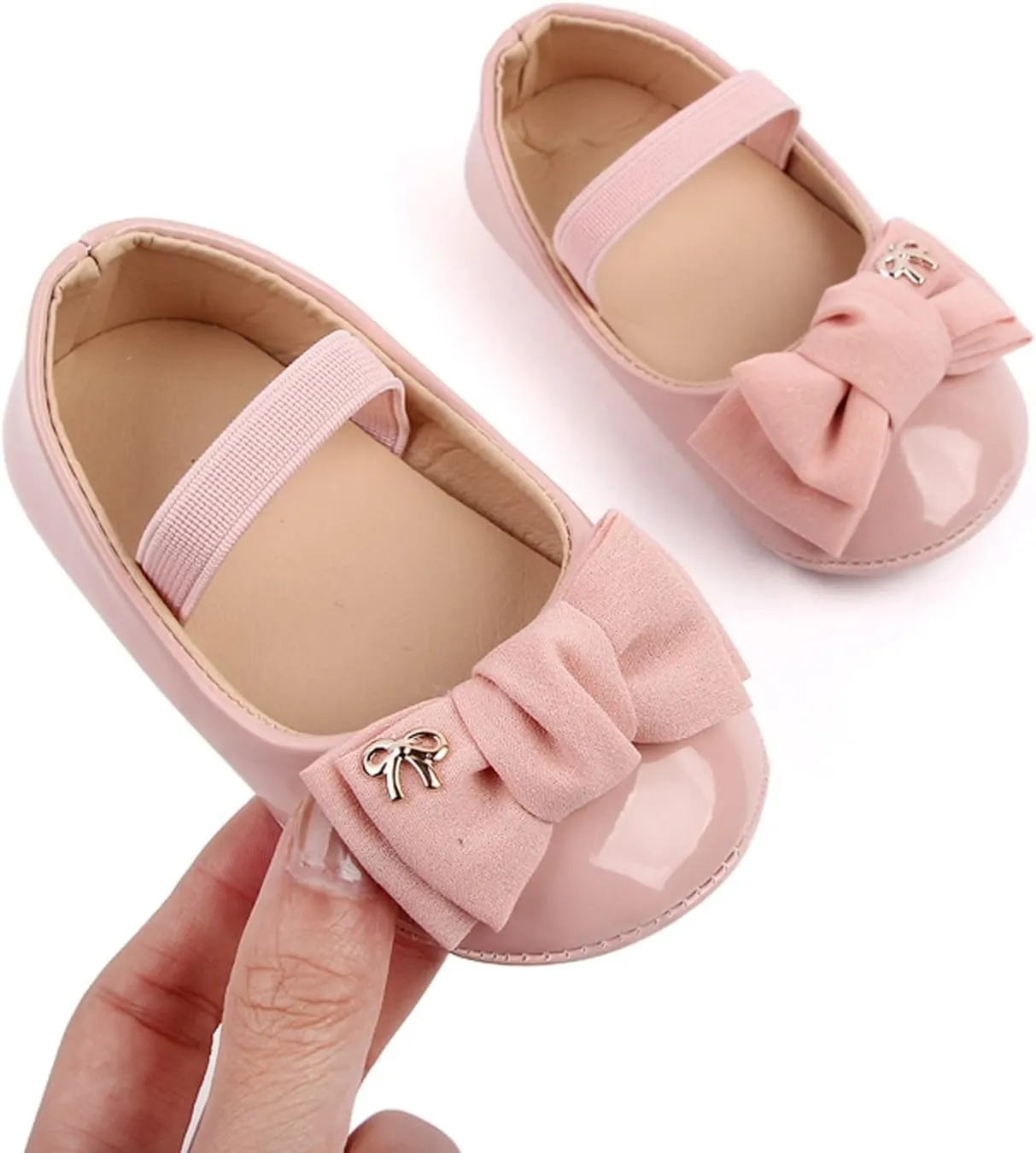Infant Baby Girl Mary Jane Dress Shoes Ballet Flats for Girl Wedding Party School Shoes Bowknot Shoes