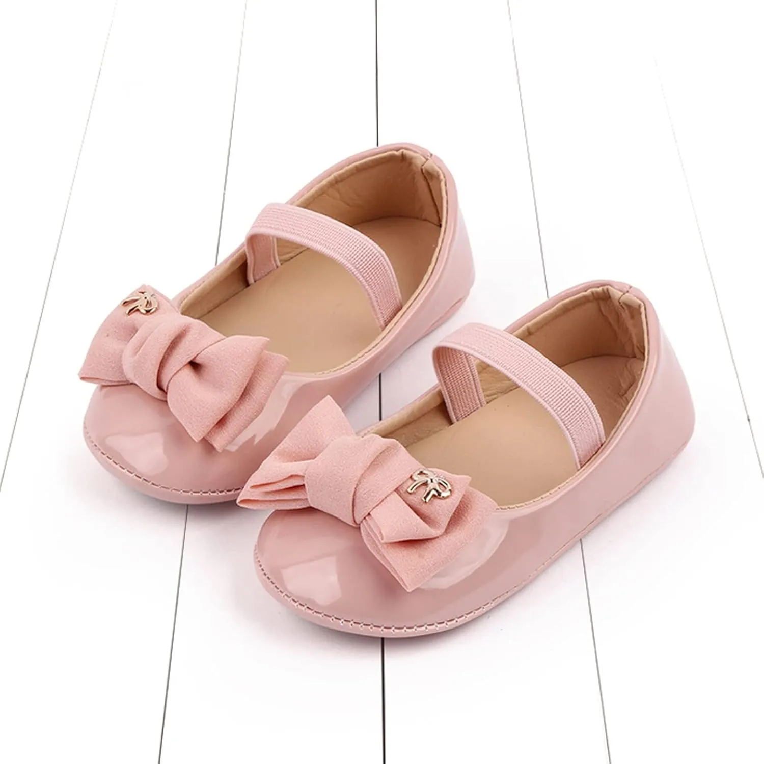 Infant Baby Girl Mary Jane Dress Shoes Ballet Flats for Girl Wedding Party School Shoes Bowknot Shoes